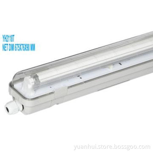 1x18w waterproof fluorescent lighting fixture